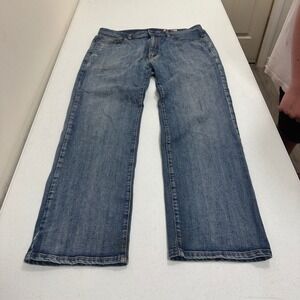 Orvis Mens Five Pocket Straight Leg Jeans Blue Medium Wash 36x30 Denim Pants